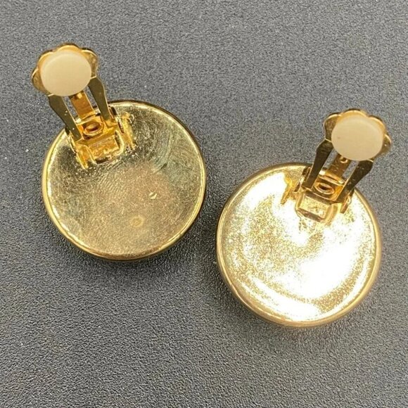 Pretty Woman Polo Navy and White Polka Dot Clip On Earrings Ellen Designs - Picture 10 of 12